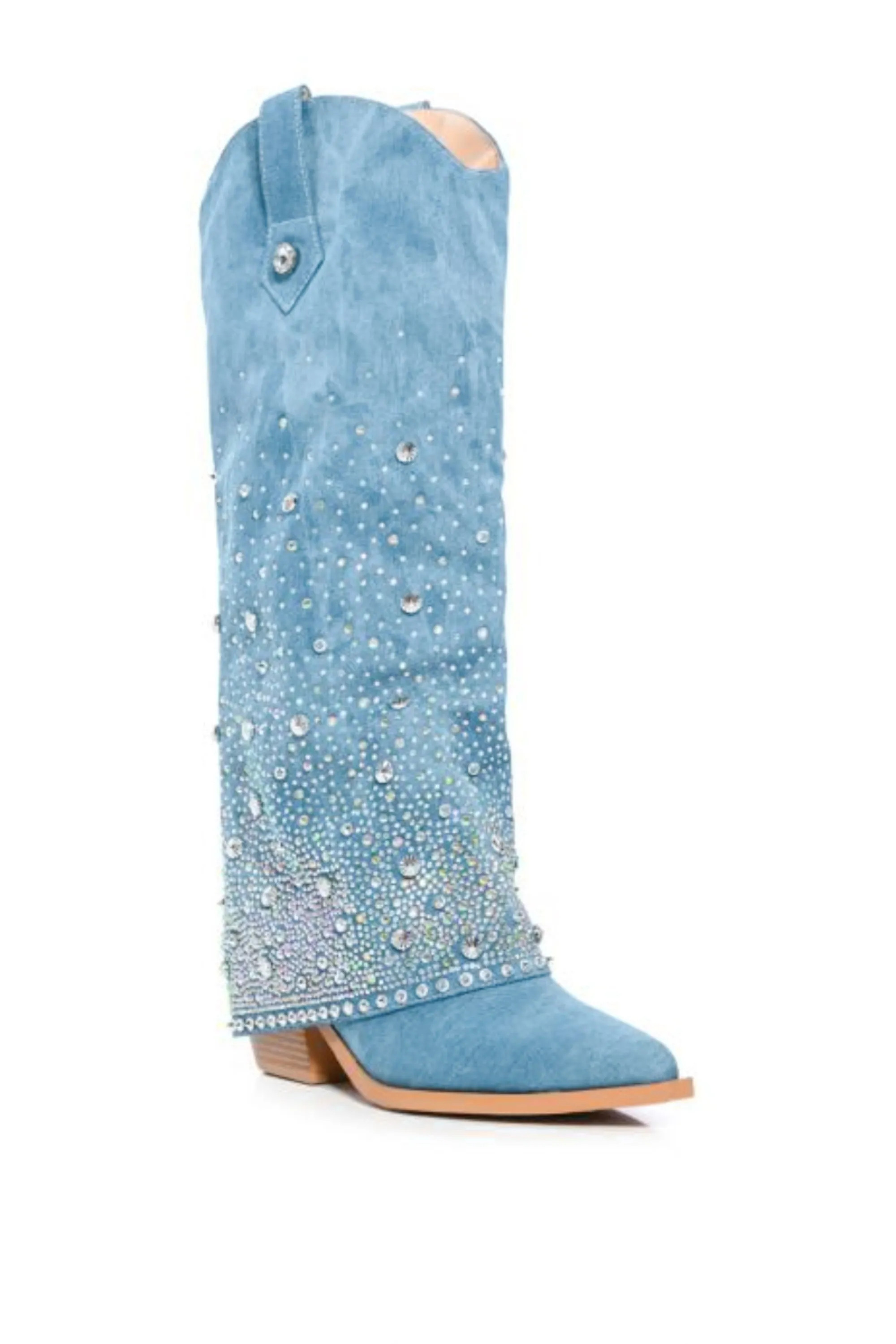 Azalea Wang Mellow Denim Western Boots sold by American Threads product image thumbnail 3