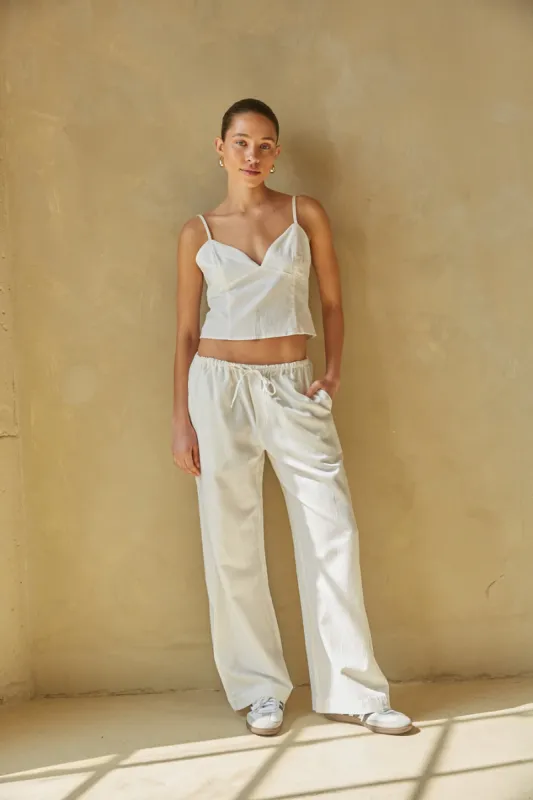 Camille Wide Leg Linen Pants sold by American Threads