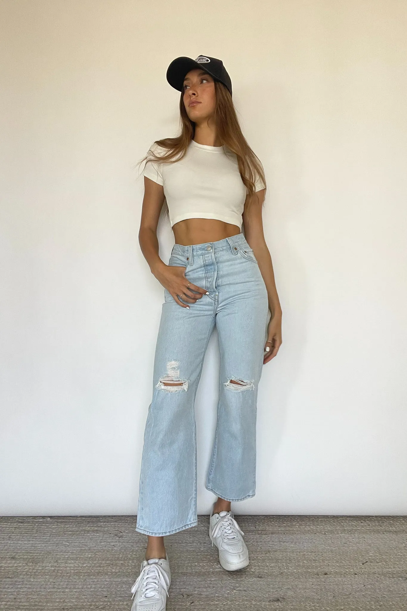 Levi's Ribcage Straight Ankle Jeans Ojai Up sold by American Threads