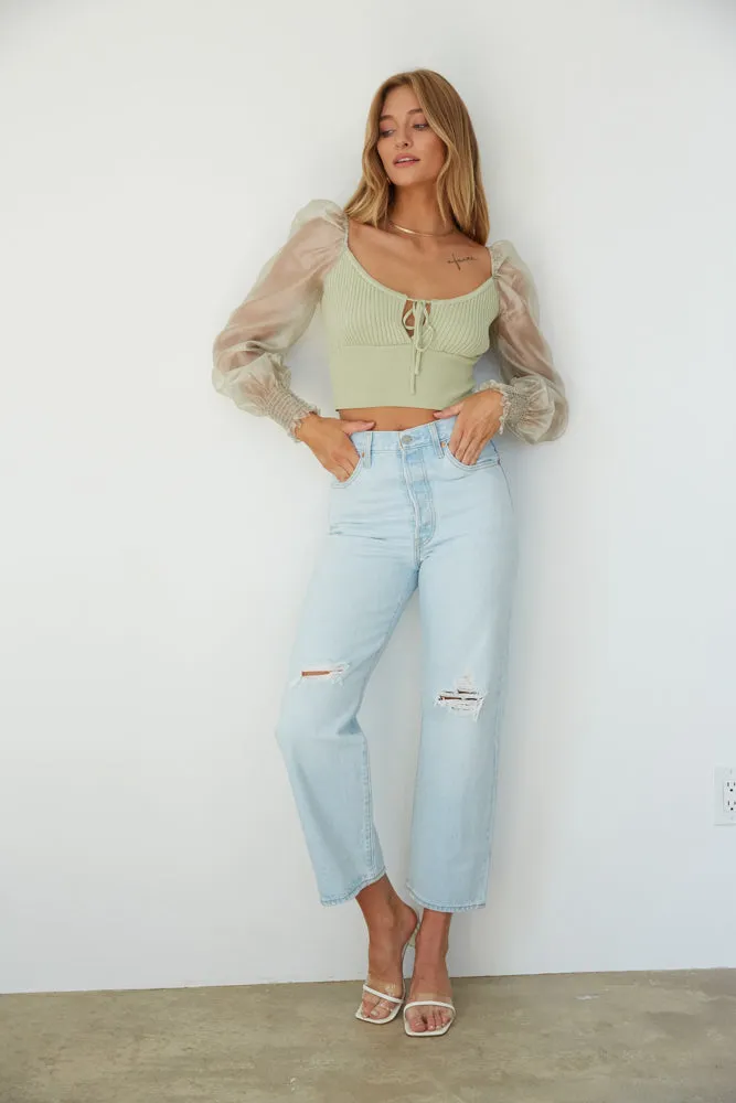 Levi's Ribcage Straight Ankle Jeans Ojai Up sold by American Threads product image thumbnail 3