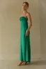 Adelai Open Back Satin Maxi Dress sold by American Threads