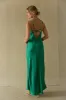 Adelai Open Back Satin Maxi Dress sold by American Threads