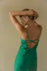 Adelai Open Back Satin Maxi Dress sold by American Threads