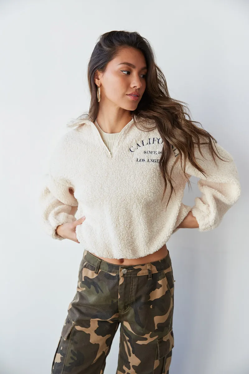 Ally California Sherpa Pullover sold by American Threads