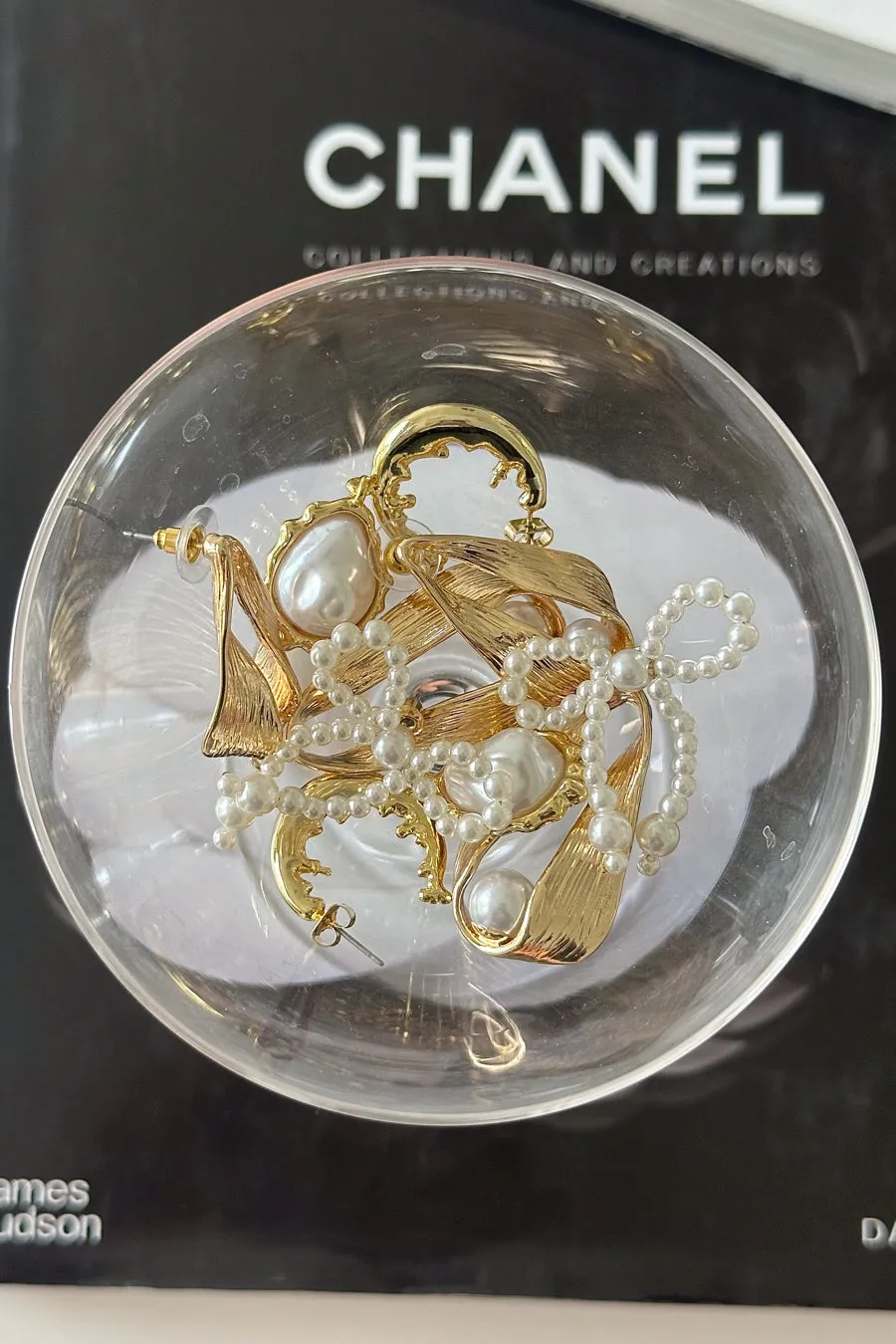 Mariana Pearl Charm Hoops sold by American Threads product image thumbnail 4