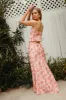 Rosetta Floral Satin Maxi Skirt sold by American Threads