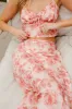 Rosetta Floral Satin Maxi Skirt sold by American Threads