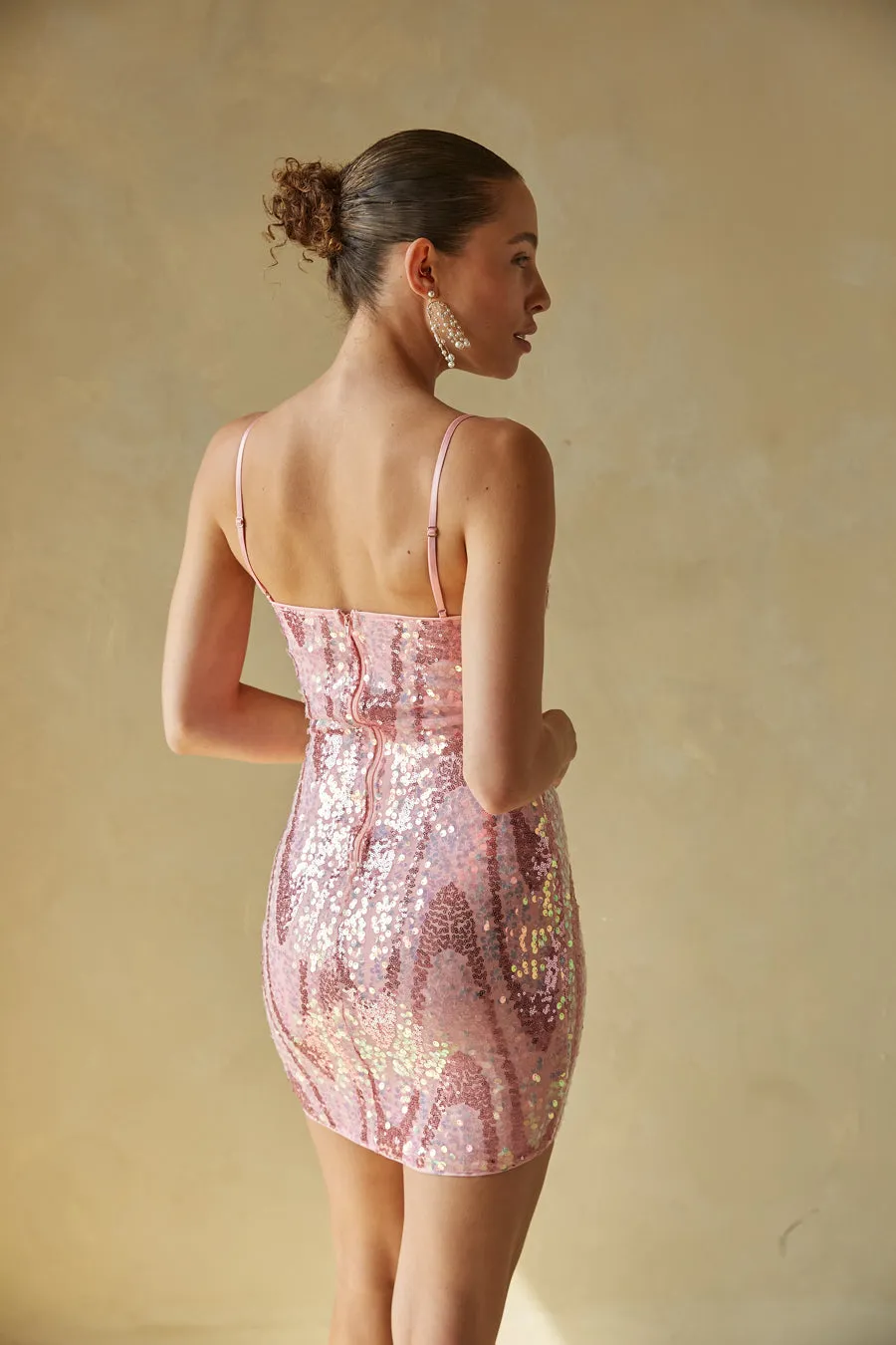 Celestine Sequin Bodycon Mini Dress sold by American Threads product image thumbnail 5