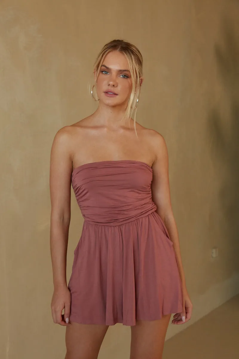 Adeline Strapless Romper sold by American Threads product image thumbnail 5