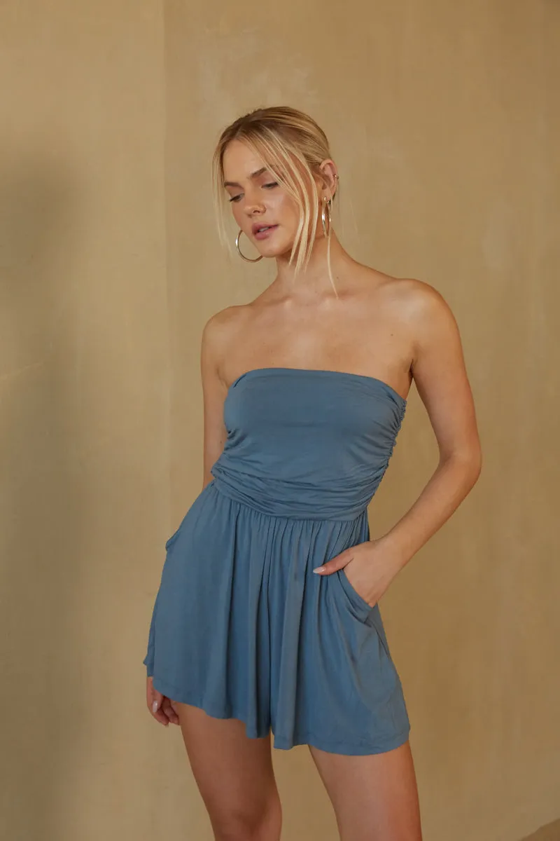 Adeline Strapless Romper sold by American Threads product image thumbnail 2