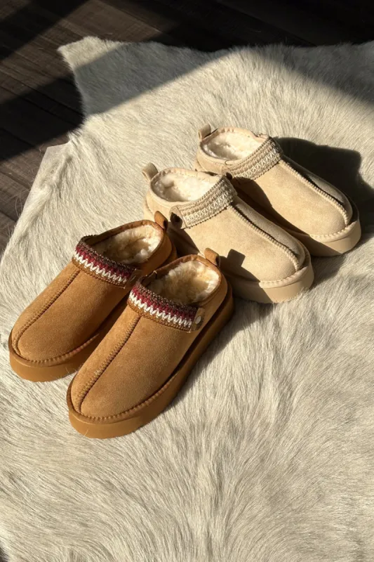 Storm Fur Lined Suede Platform Slippers by Matisse sold by American Threads