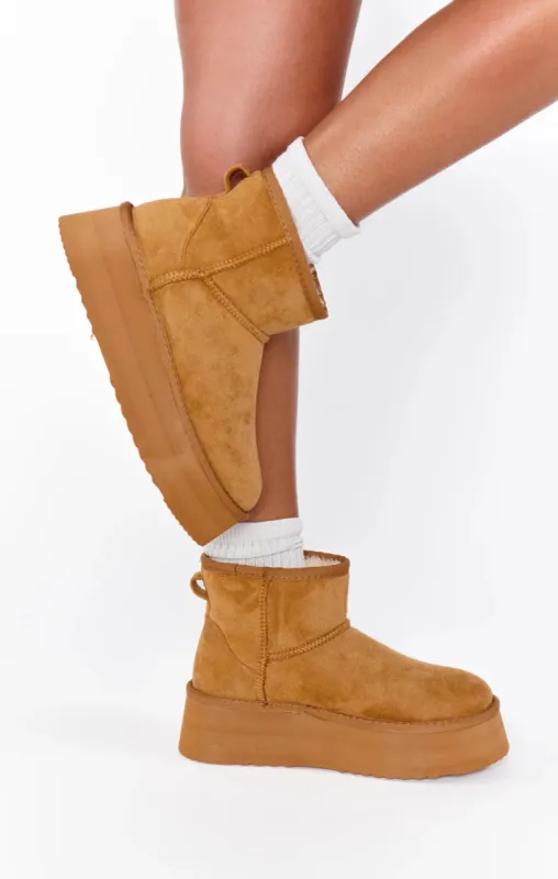 Keystone Fur Lined Suede Booties by Matisse made by Matisse