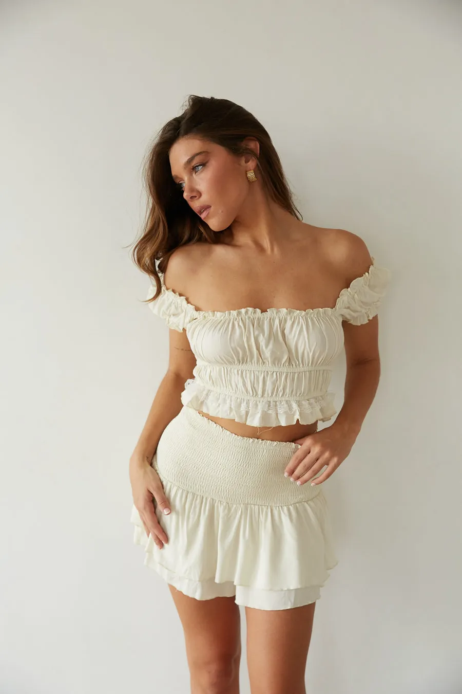 Kaylor Smocked Ruffle Skort sold by American Threads product image thumbnail 3