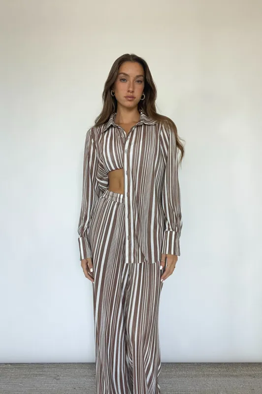 Amber Plisse Wide Leg Pant sold by American Threads