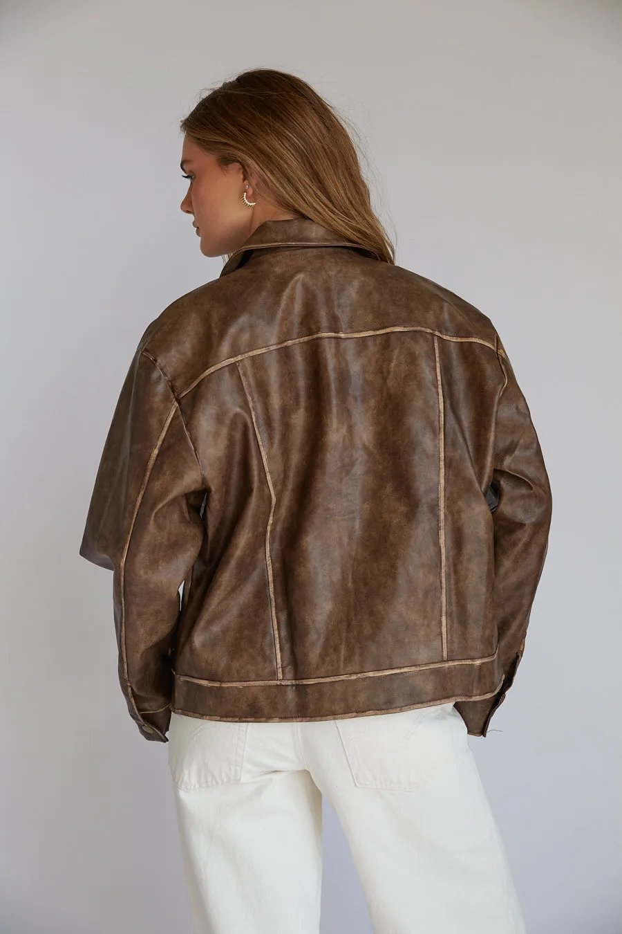 Dylan Faux Leather Jacket sold by American Threads product image thumbnail 2