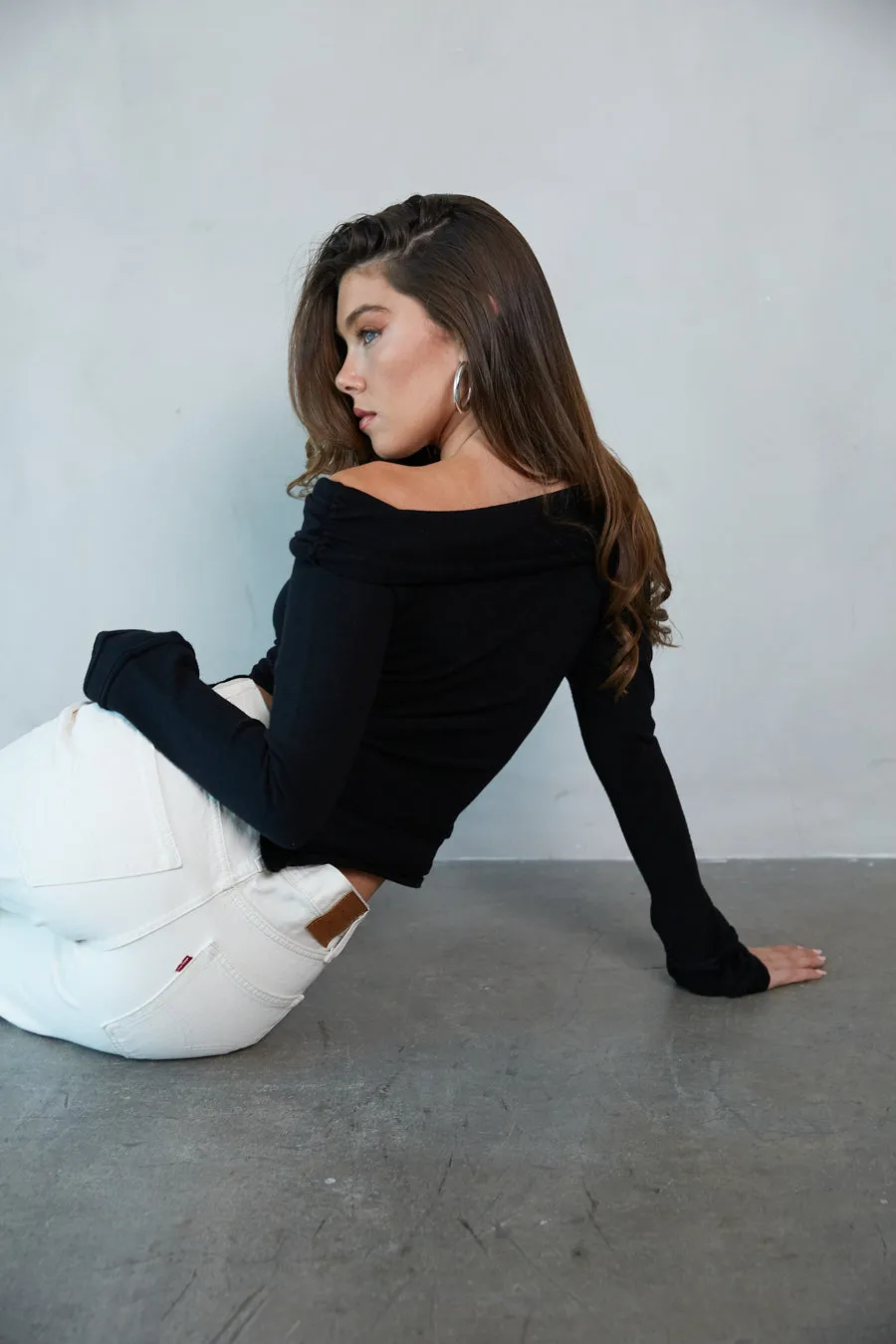 Kate Asymmetrical Sweater Top sold by American Threads product image thumbnail 5