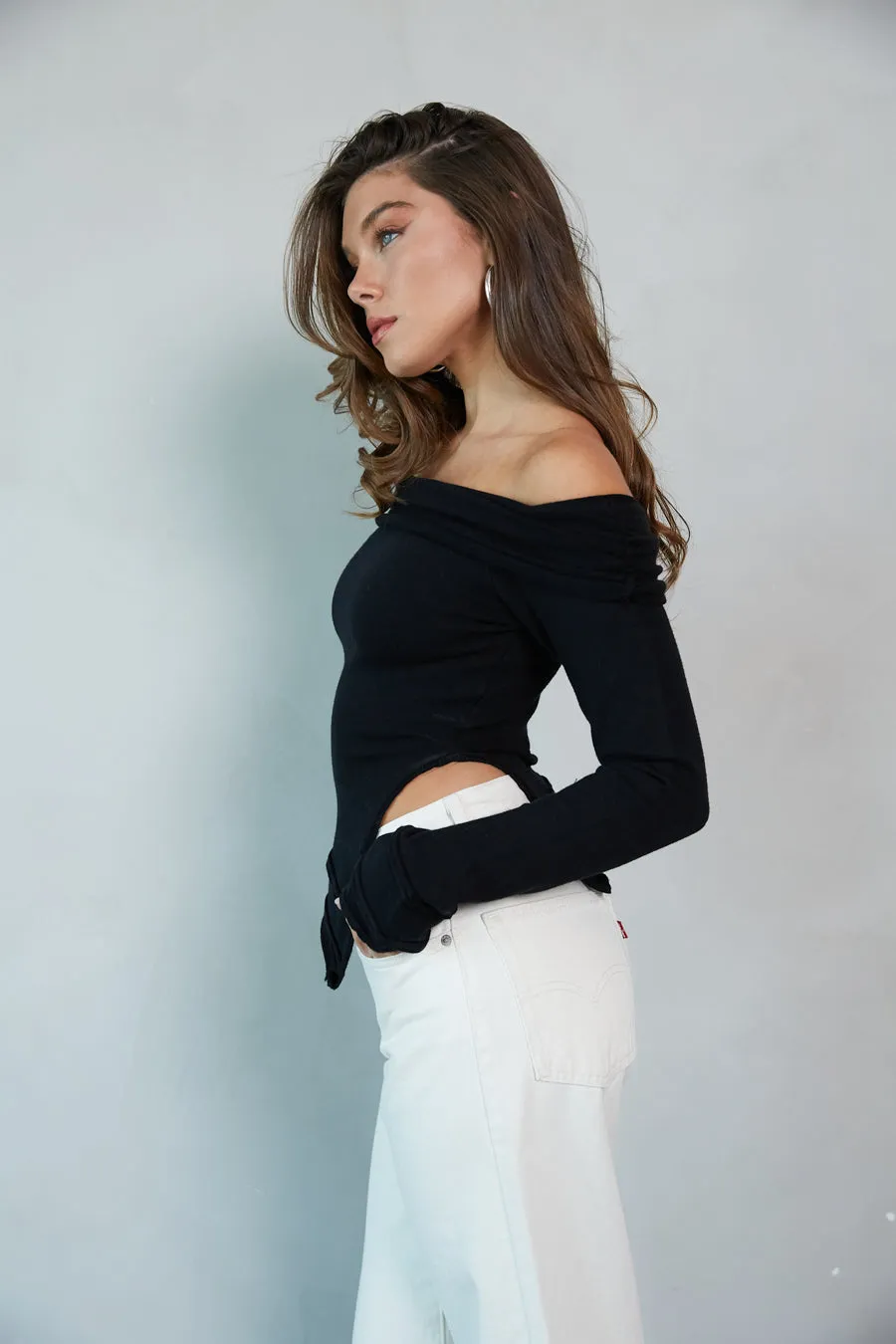Kate Asymmetrical Sweater Top sold by American Threads product image thumbnail 3