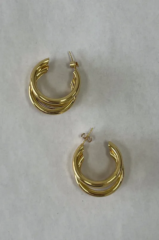 Trinity Triple Hoop Earrings sold by American Threads