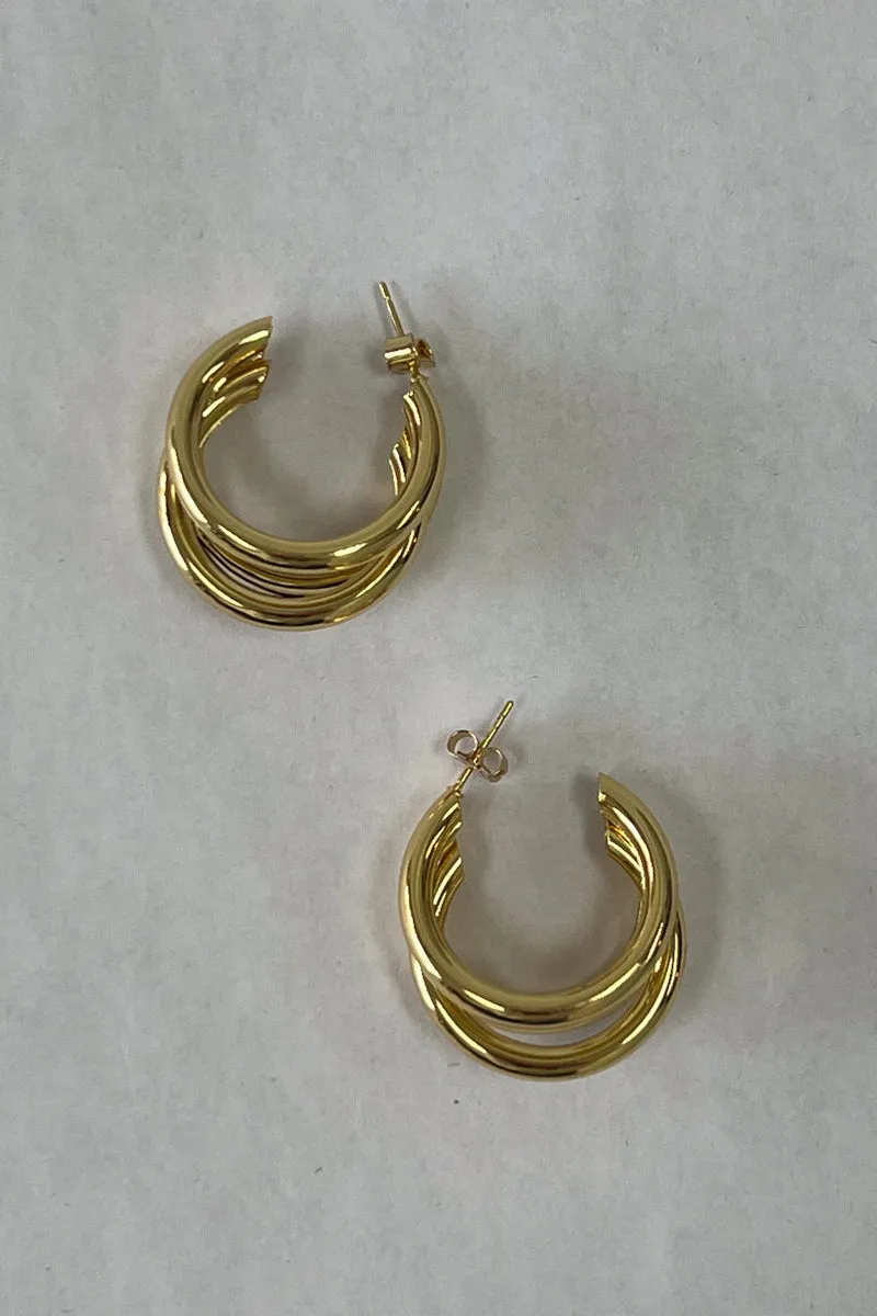 Trinity Triple Hoop Earrings sold by American Threads