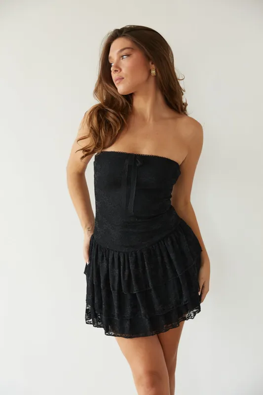 Myra Lace Fit and Flare Mini Dress sold by American Threads