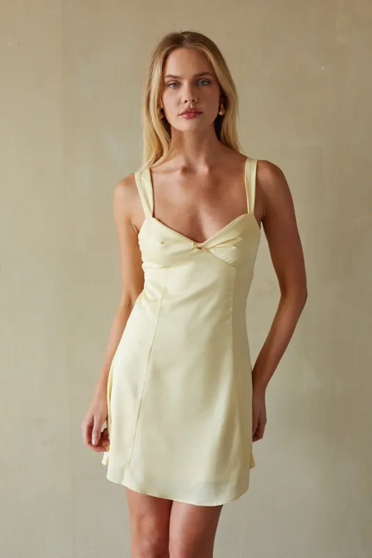 Lizzy Front Twist Tie Back Mini Dress sold by American Threads