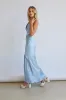 Lucinda Halter V-Neck Open Back Satin Midi Dress sold by American Threads