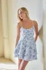 Alina Floral Tie Back Mini Dress sold by American Threads