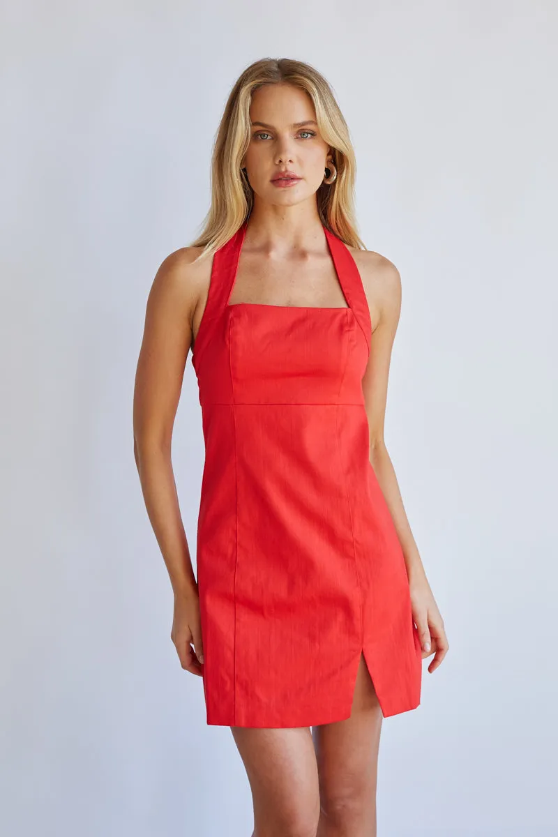 Flora Halter Mini Dress sold by American Threads product image thumbnail 3