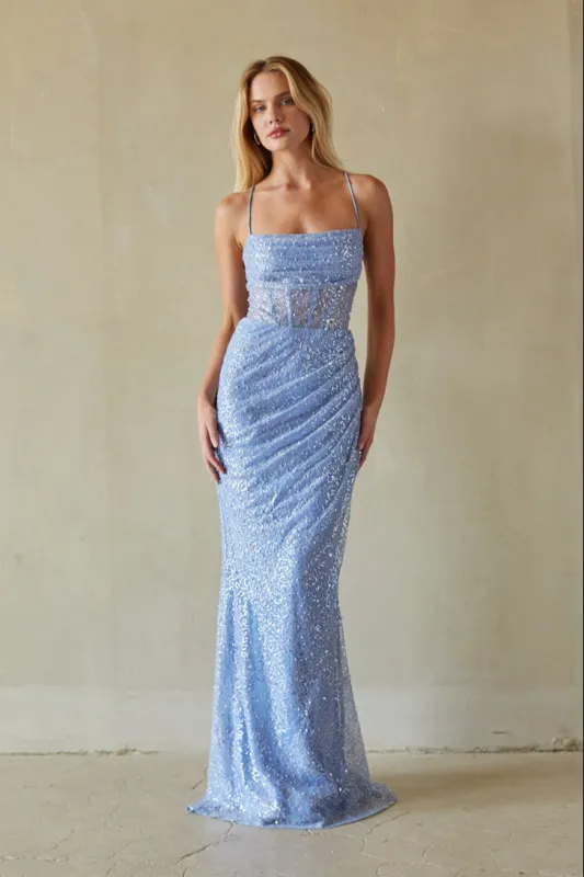 Luminia Sequin Maxi Dress sold by American Threads
