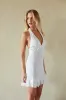 Fleur Lace Halter Ruffled Mini Dress sold by American Threads