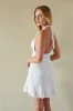 Fleur Lace Halter Ruffled Mini Dress sold by American Threads