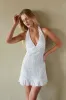Fleur Lace Halter Ruffled Mini Dress sold by American Threads