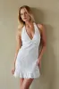 Fleur Lace Halter Ruffled Mini Dress sold by American Threads