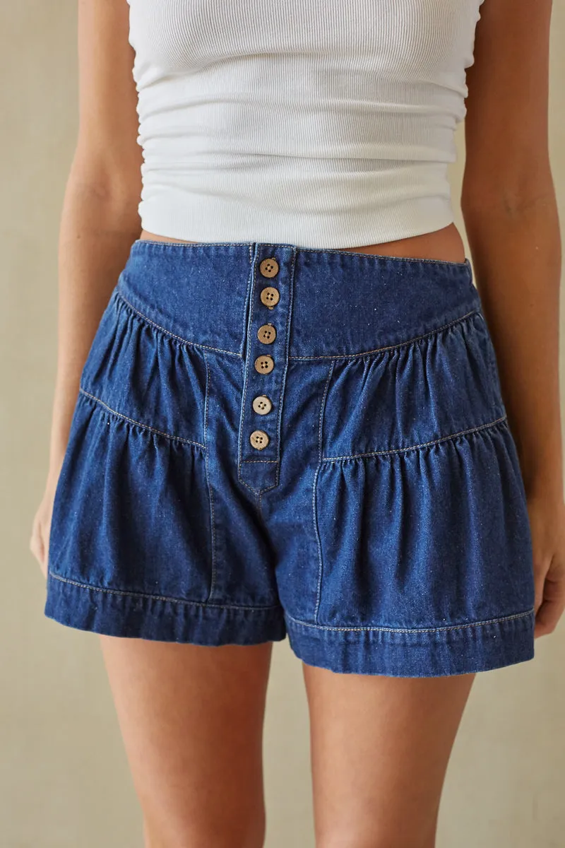 Priya Button Up Denim Shorts sold by American Threads product image thumbnail 5