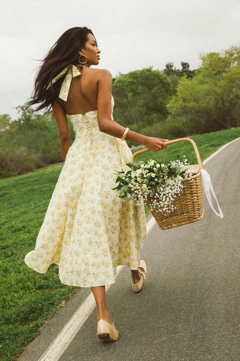 Alice Floral Halter Midi Dress sold by American Threads product image thumbnail 2