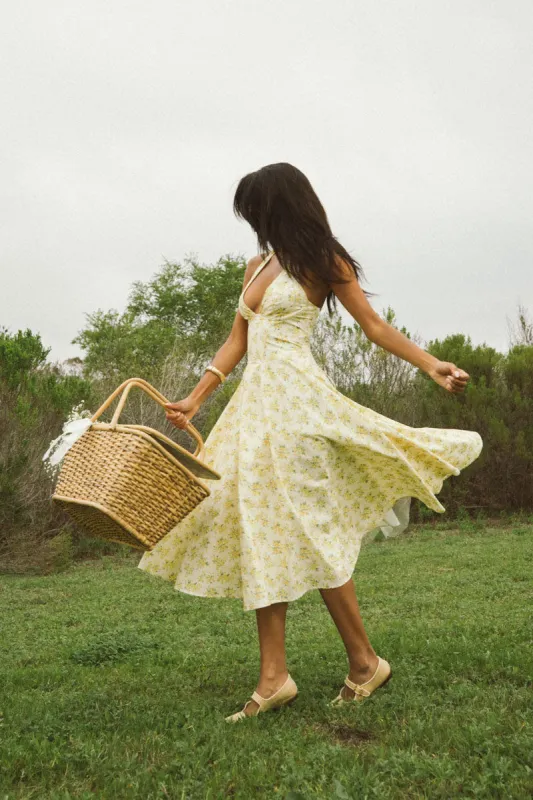 Alice Floral Halter Midi Dress sold by American Threads