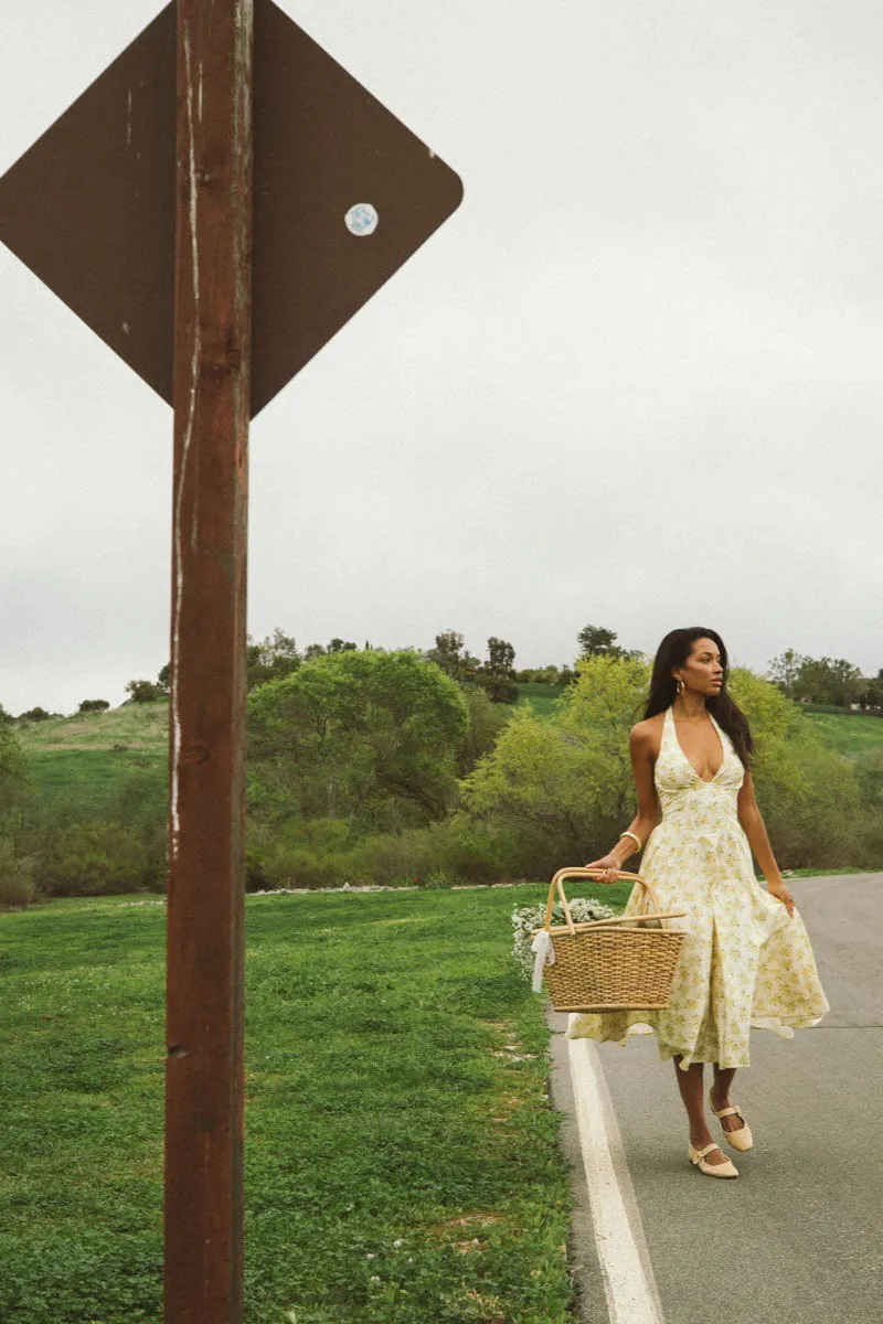 Alice Floral Halter Midi Dress sold by American Threads product image thumbnail 5