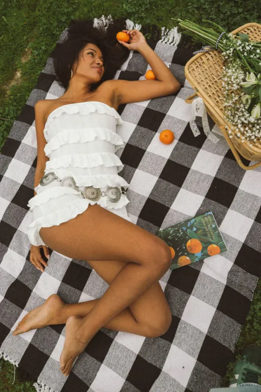 April Tiered Ruffle Romper sold by American Threads