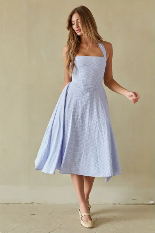 Dorothy Gingham Midi Dress sold by American Threads