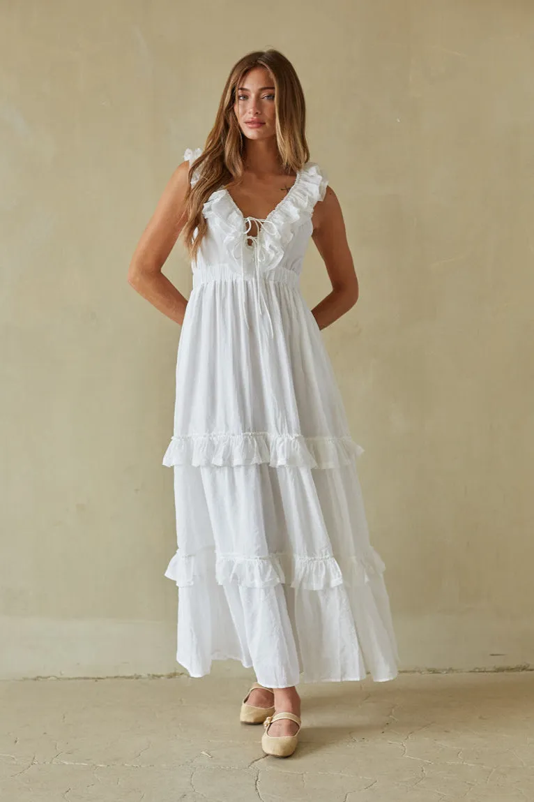 Diana Ruffle Tiered Maxi Dress sold by American Threads product image thumbnail 5