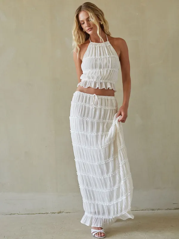Kehlani Ruched Halter Top sold by American Threads