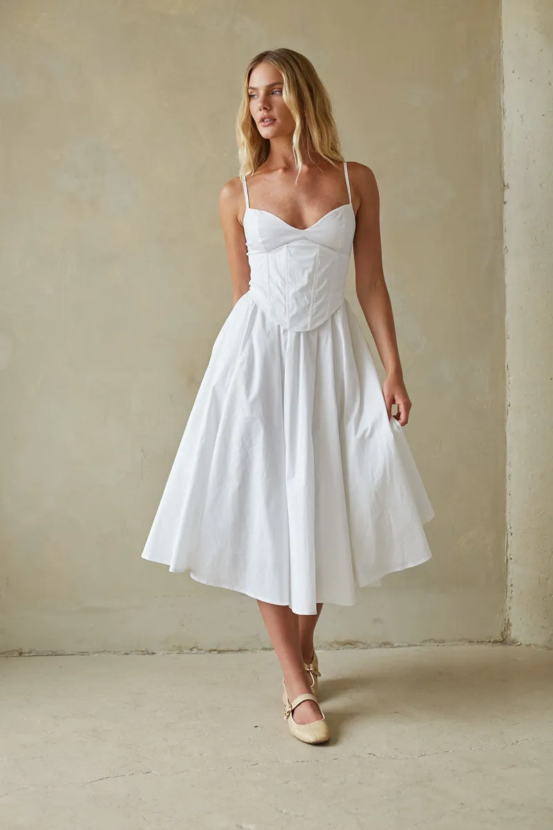 Britton Corset Midi Dress sold by American Threads