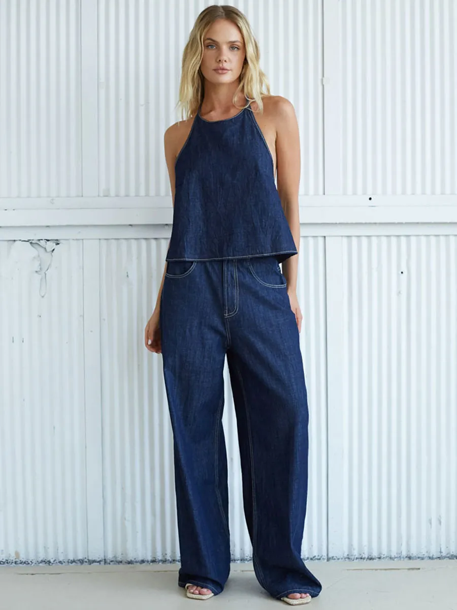 June Open Back Halter Top sold by American Threads product image thumbnail 4