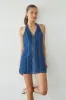 Graylee Halter Denim Mini Dress sold by American Threads
