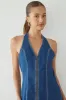 Graylee Halter Denim Mini Dress sold by American Threads