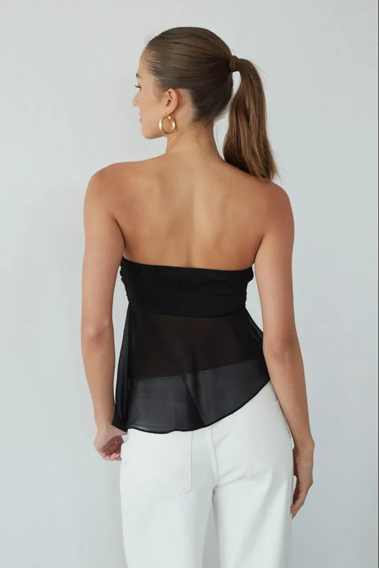 Sharlene Asymmetrical Sheer Top sold by American Threads product image thumbnail 3