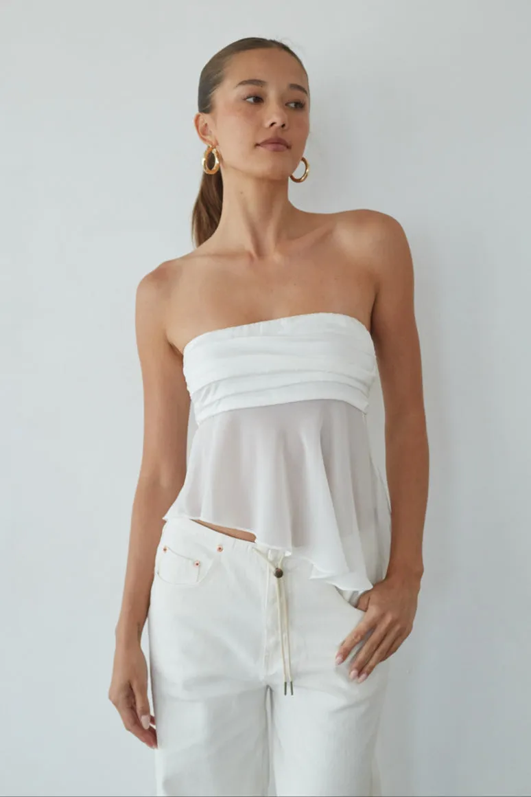 Sharlene Asymmetrical Sheer Top sold by American Threads product image thumbnail 5