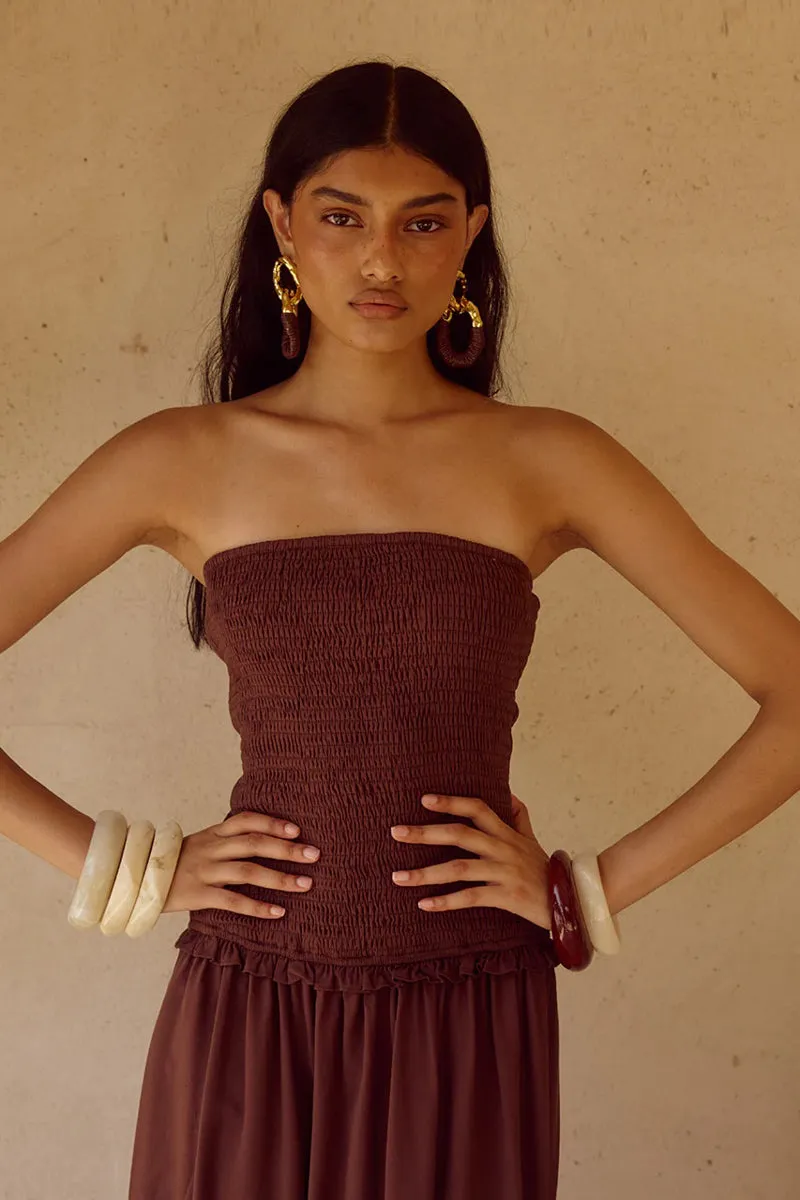 Fleur Shirred Maxi Dress sold by American Threads product image thumbnail 3