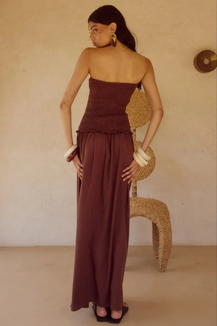 Fleur Shirred Maxi Dress sold by American Threads product image thumbnail 4