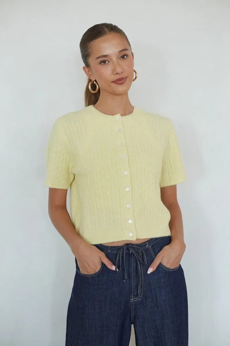 Lauren Cable Knit Cardigan sold by American Threads